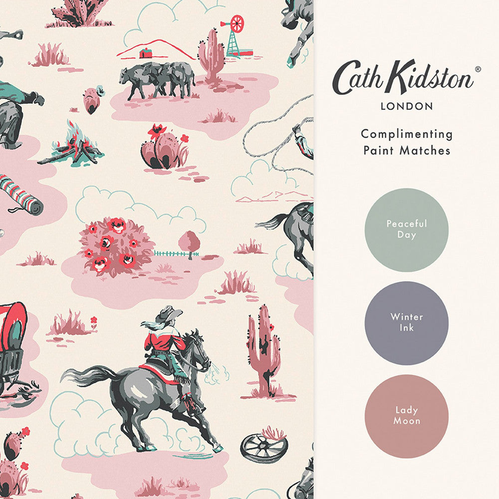 Cowgirls Wallpaper - Pink - 125534 - Cath Kidston