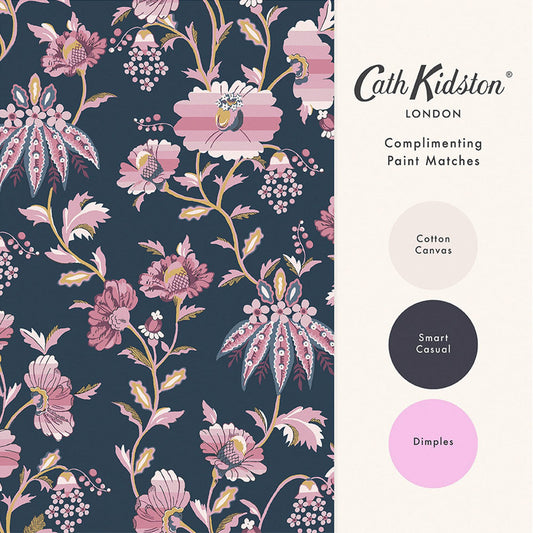 Friendship Garden Wallpaper - Navy - 125525 - Cath Kidston