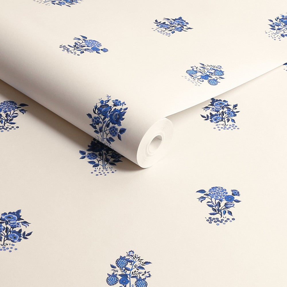 Kingdom Posey Wallpaper - Blue - 125529 - Cath Kidston