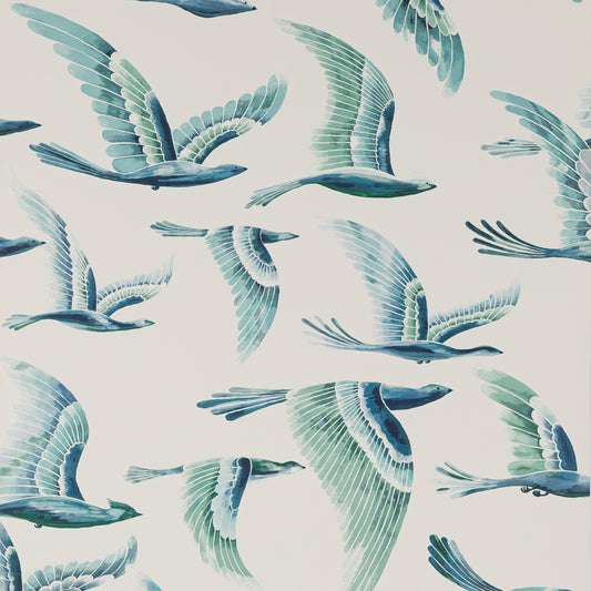 Hydra Nursery Wallpaper - Teal