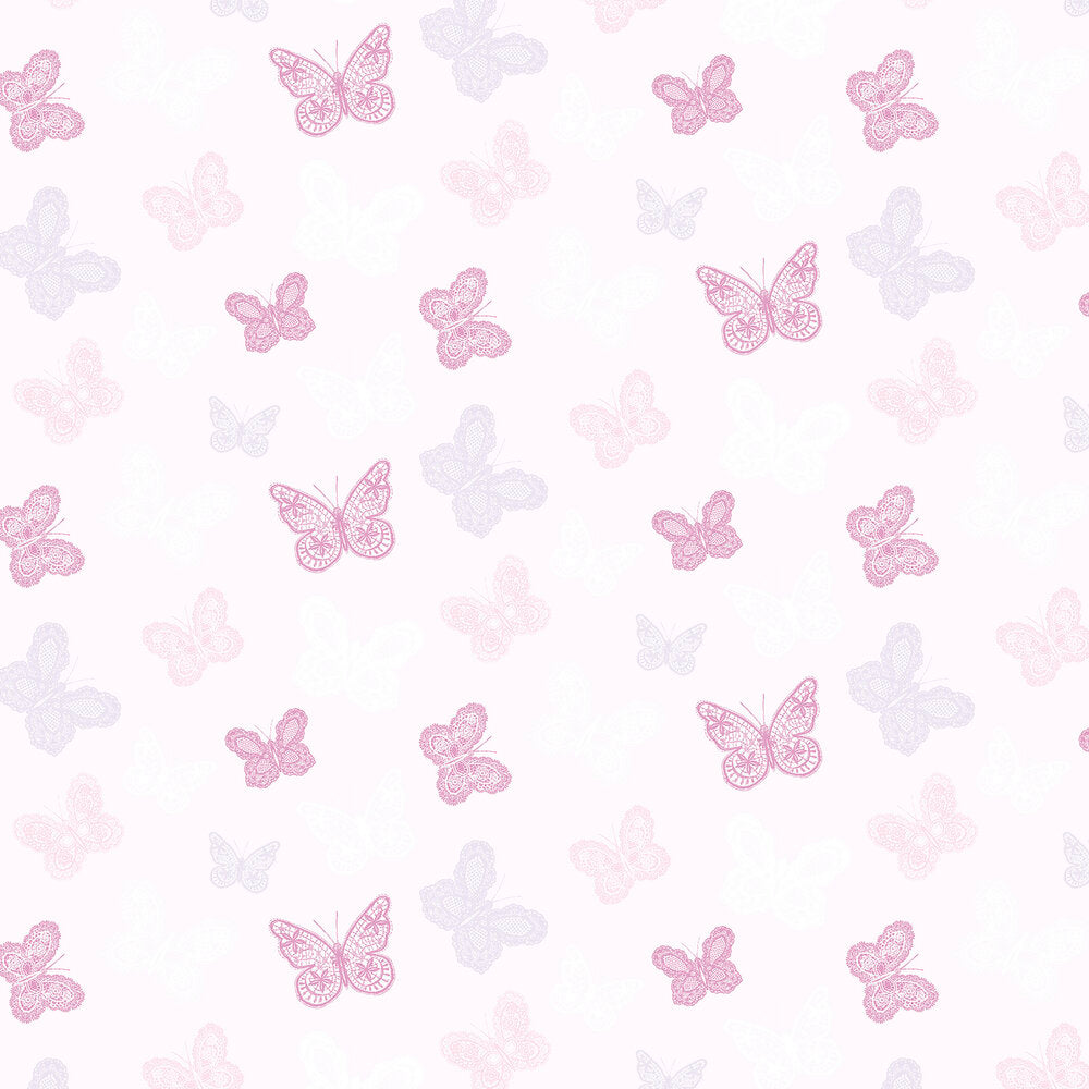 Butterfly Nursery Wallpaper - Pink