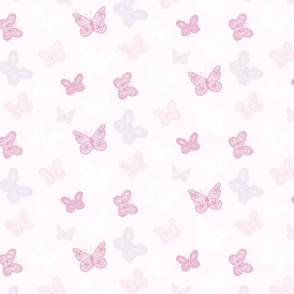 Butterfly Nursery Wallpaper - Pink