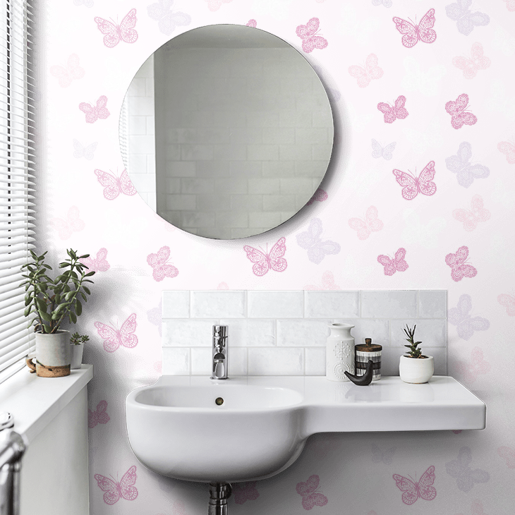 Butterfly Nursery Room Wallpaper 7 - Pink