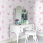 Butterfly Nursery Room Wallpaper 8 - Pink