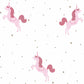 Princess Unicorns Nursery Wallpaper - Pink