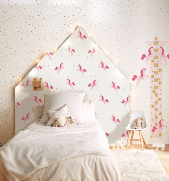 Princess Unicorns Nursery Room Wallpaper 2 - Pink