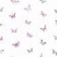 Let's Fly Nursery Wallpaper - Purple