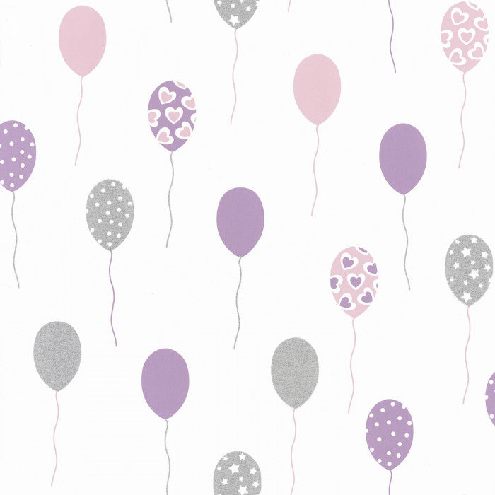 Party Time Nursery Wallpaper - Purple