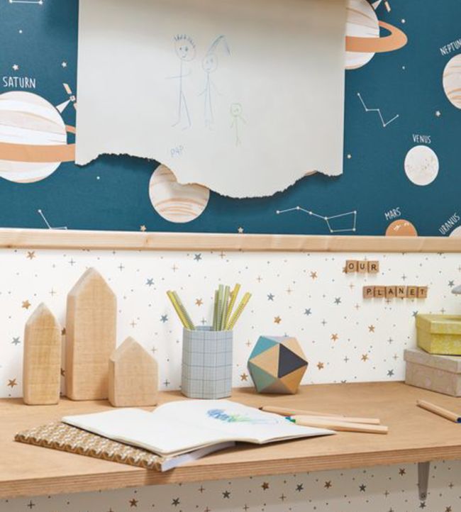 Universe Nursery Room Wallpaper 2 - Blue