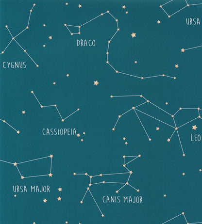 Constellations Nursery Wallpaper - Blue