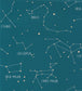 Constellations Nursery Wallpaper - Blue