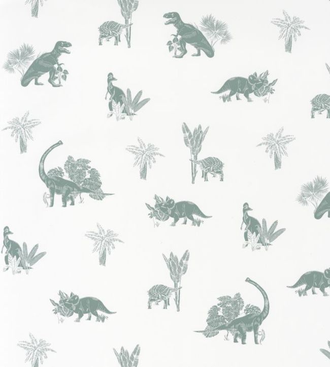 Jurassic World Nursery Wallpaper - Silver