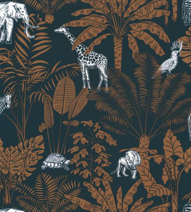 Jungle Trip Nursery Wallpaper - Gray