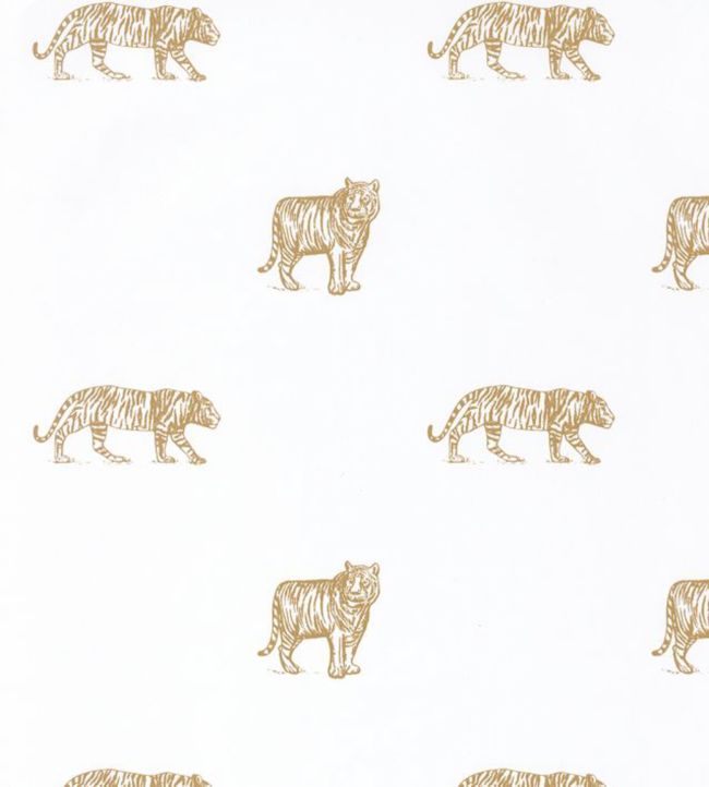 Eye Of The Tiger Nursery Wallpaper - White