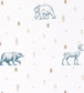 Grizzly Bears Nursery Wallpaper - Blue