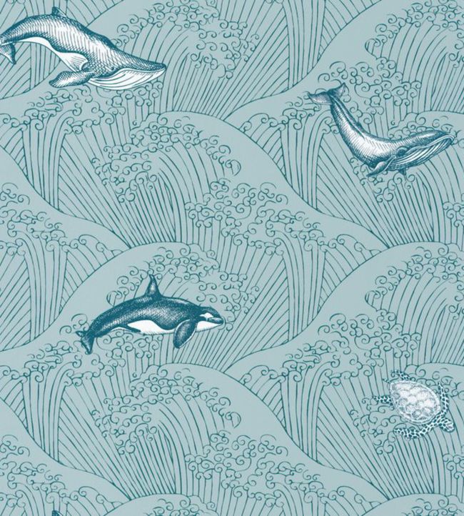 Under The Sea Nursery Wallpaper - Blue