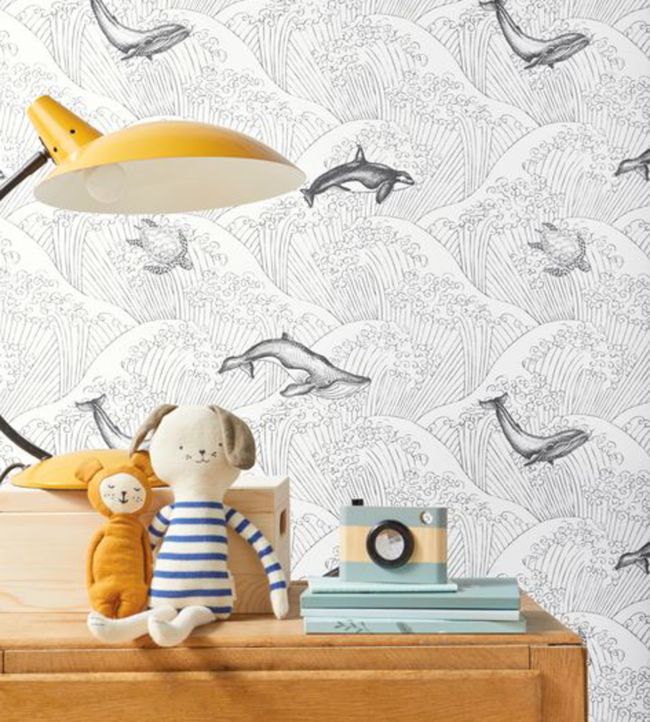 Under The Sea Nursery Room Wallpaper 2 - Gray