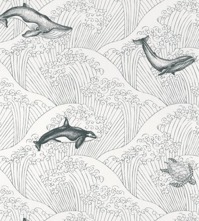 Under The Sea Nursery Wallpaper - Gray