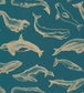Whale Done Nursery Wallpaper - Blue