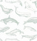 Whale Done Nursery Wallpaper - Gray