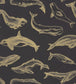 Whale Done Nursery Wallpaper - Brown