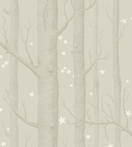 Woods & Stars Nursery Wallpaper - Cream