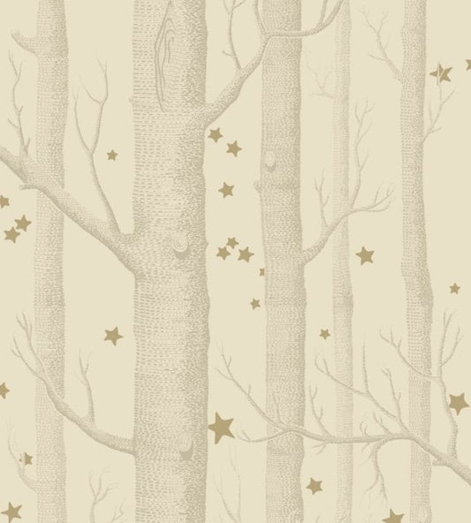 Woods & Stars Nursery Wallpaper - Pink