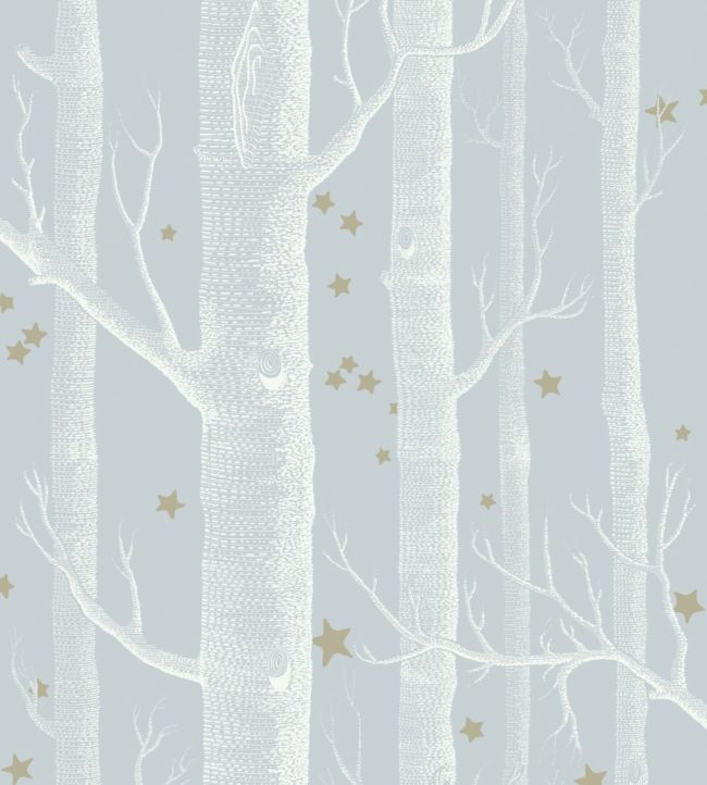 Woods & Stars Nursery Wallpaper - Teal