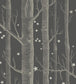 Woods & Stars Nursery Wallpaper - Gray