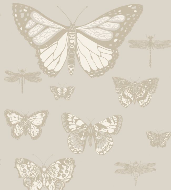 Butterflies & Dragonflies Nursery Wallpaper - Cream