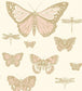 Butterflies & Dragonflies Nursery Wallpaper - Pink