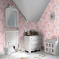 Tinkerbell Watercolour Nursery Room Wallpaper 3 - Pink