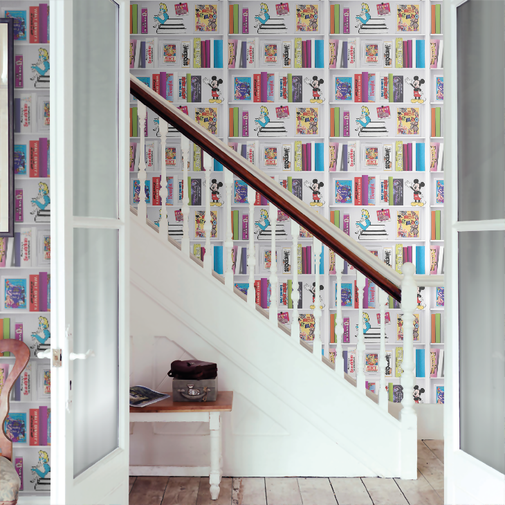 Disney Bookshelf Nursery Room Wallpaper 8 - Multicolor