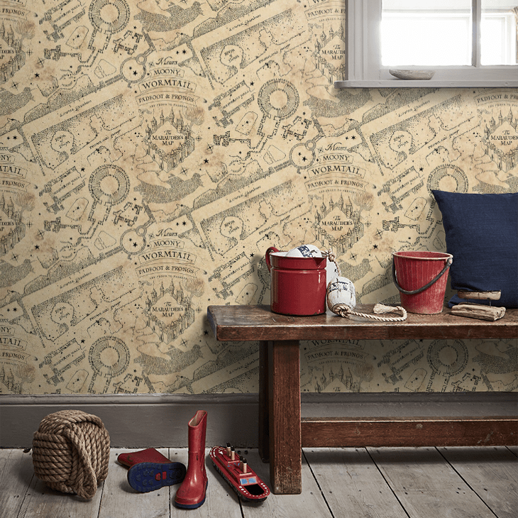 Mischief Managed - Harry Potter Nursery Room Wallpaper 10 - Sand