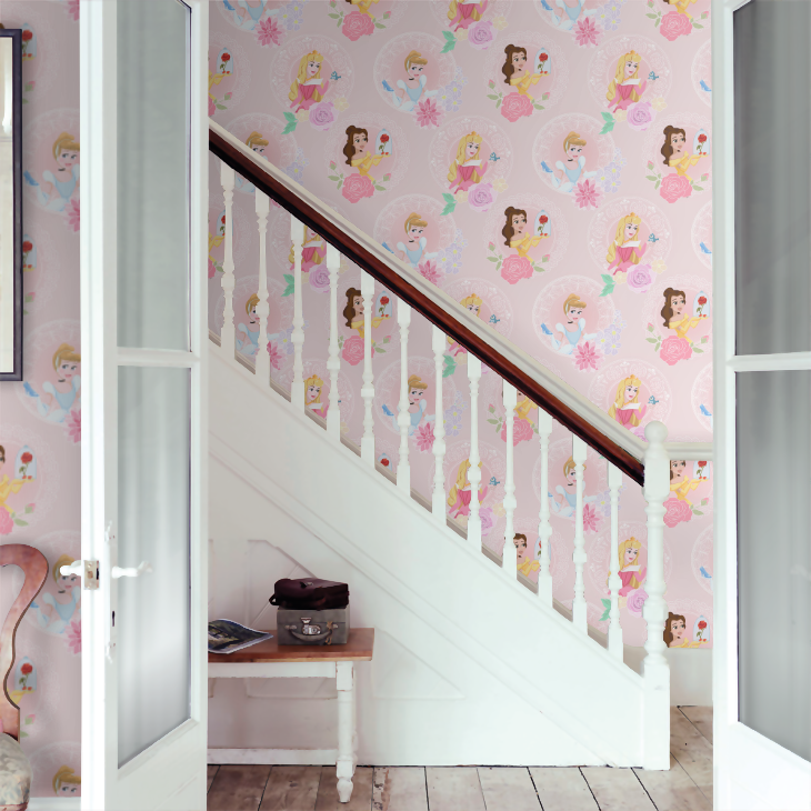 Pastel Princess Nursery Room Wallpaper 5 - Pink