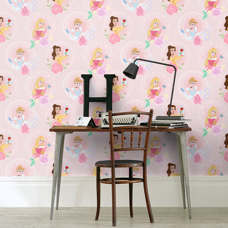 Pastel Princess Nursery Room Wallpaper 7 - Pink