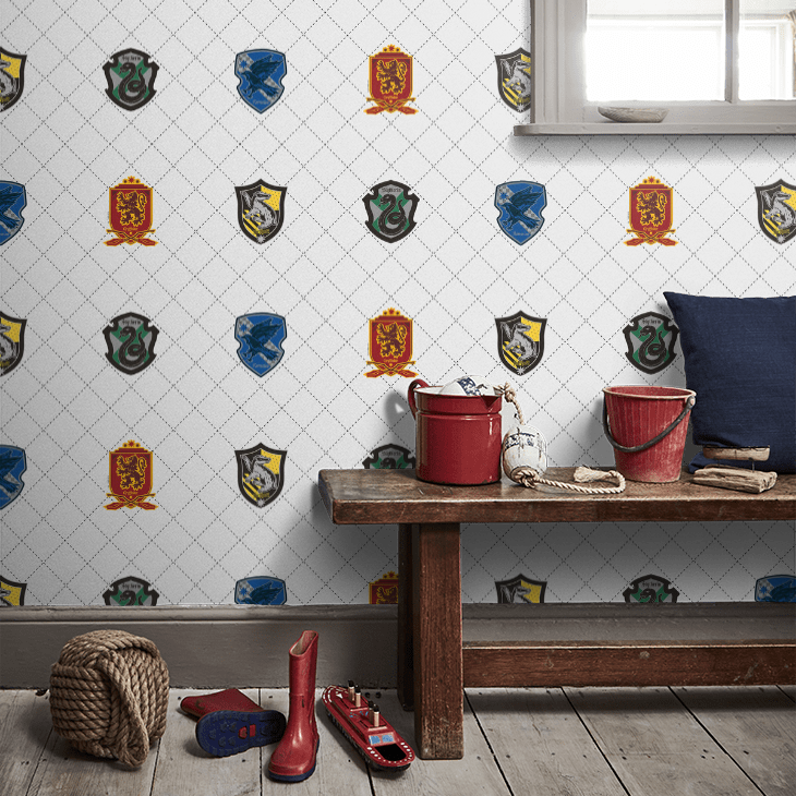 House Pride - Harry Potter Nursery Room Wallpaper 9 - White