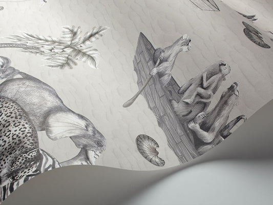 Zambezi Nursery Room Wallpaper - Silver