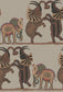 Safari Dance Nursery Wallpaper - Purple