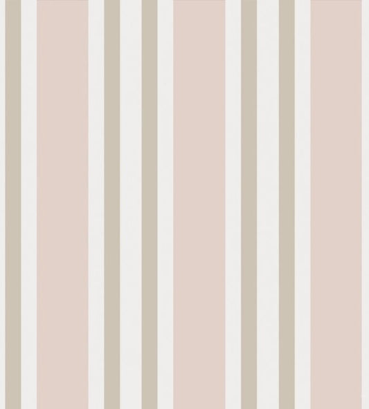 Polo Stripe Nursery Wallpaper - Pink