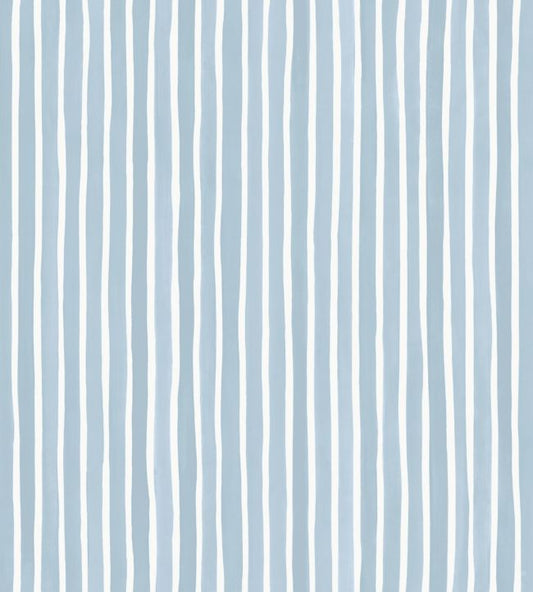 Croquet Stripe Nursery Wallpaper - Blue