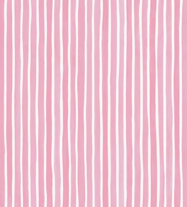 Croquet Stripe Nursery Wallpaper - Pink