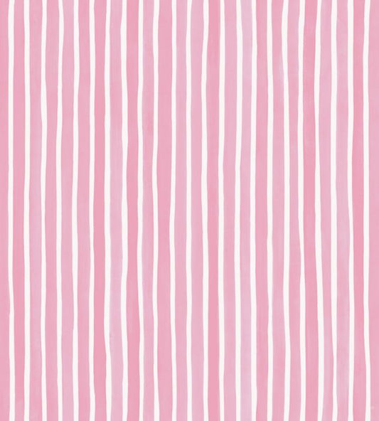 Croquet Stripe Nursery Wallpaper - Pink