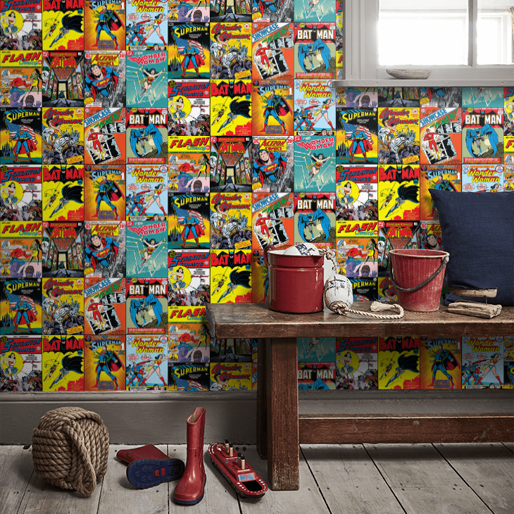 DC Comics Collection Nursery Room Wallpaper 10 - Multicolor