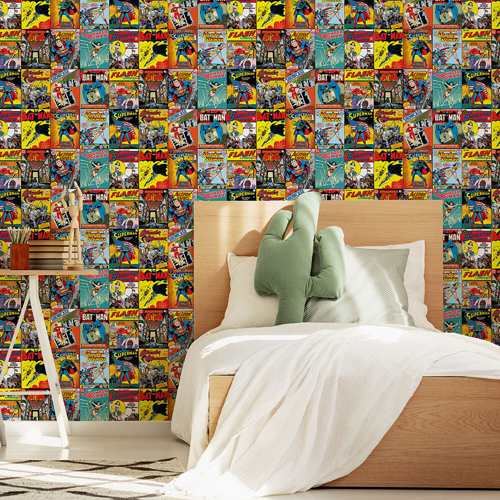 DC Comics Collection Nursery Room Wallpaper 2 - Multicolor