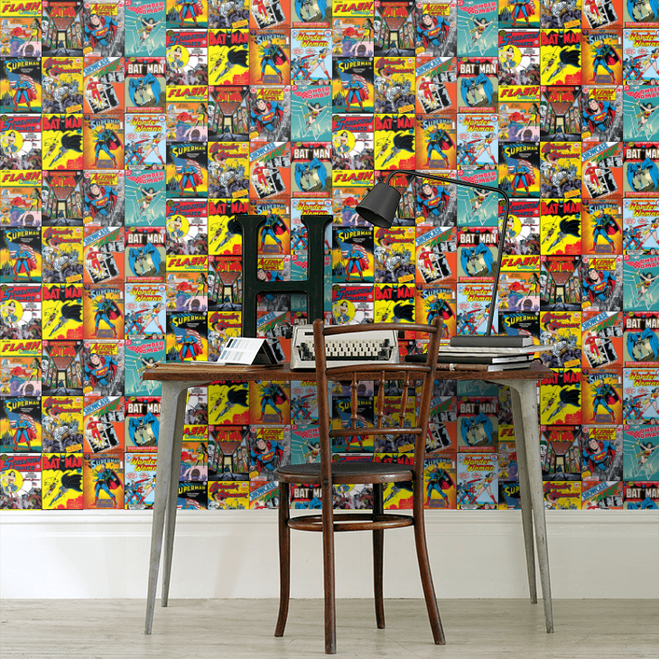 DC Comics Collection Nursery Room Wallpaper 4 - Multicolor