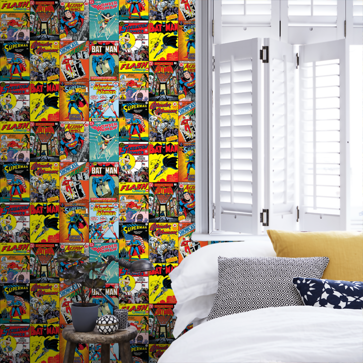 DC Comics Collection Nursery Room Wallpaper 5 - Multicolor