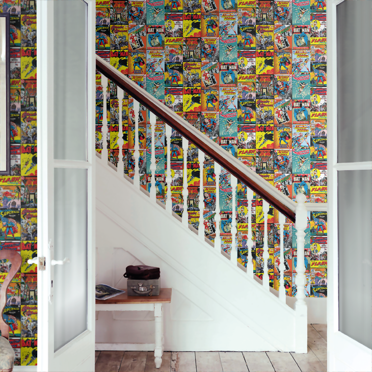 DC Comics Collection Nursery Room Wallpaper 7 - Multicolor