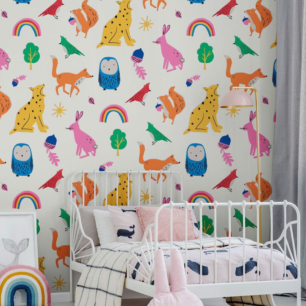 Country Critters Heroes Nursery Room  Wallpaper - Multicolor