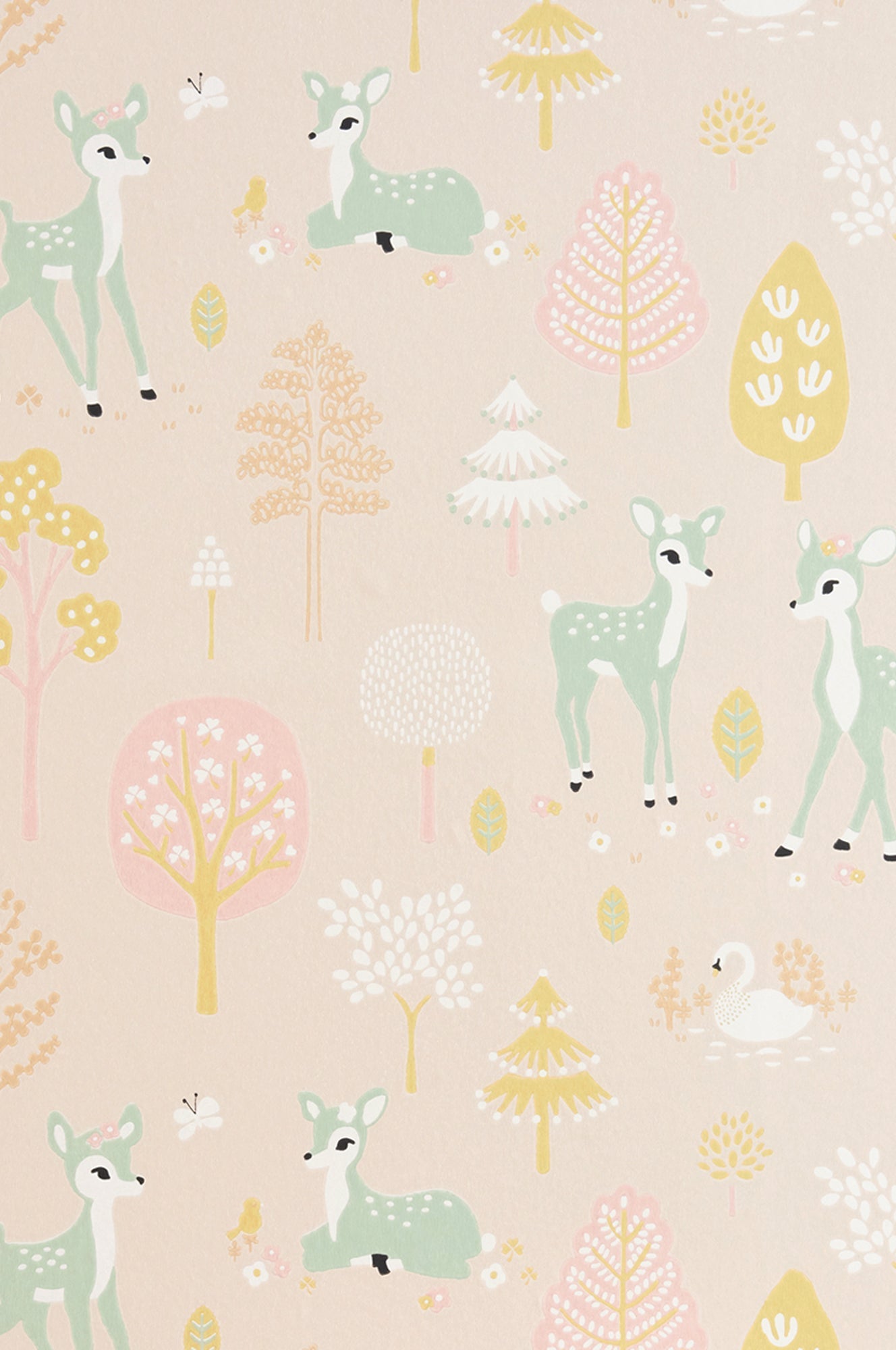 Golden Woods  Sweet Pink Wallpaper - Majvillan